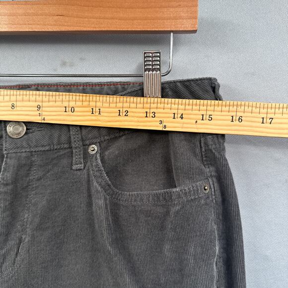 Eddie Bauer Corduroy Pants Women 8 Gray Curvy Bootcut Retro Outdoor School Basic - Picture 10 of 14
